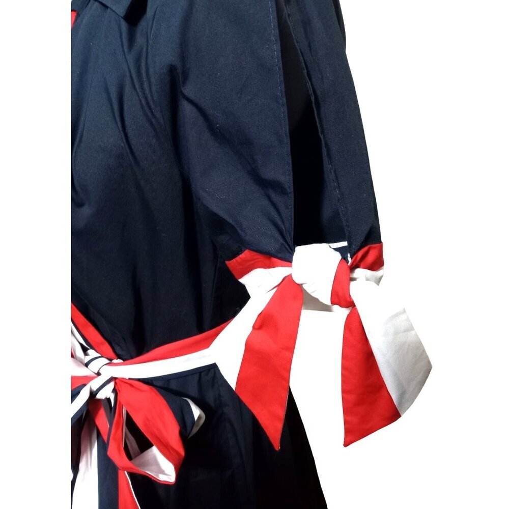 NWT Venus Blue & Red and White wrap dress cut out sleeves Sz 2 - Picture 6 of 16
